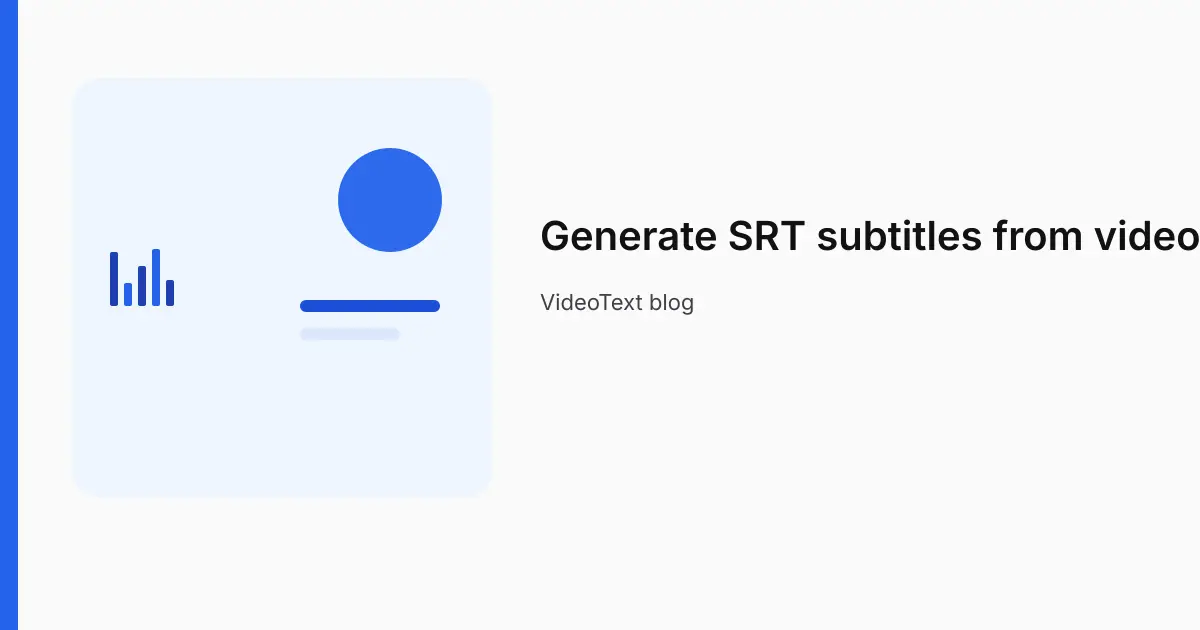 Illustration of a video file becoming an SRT subtitle file