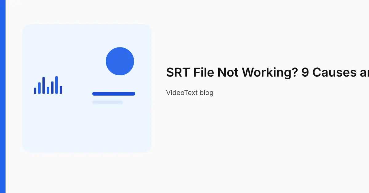 A broken SRT subtitle file with three highlighted errors next to a repaired version
