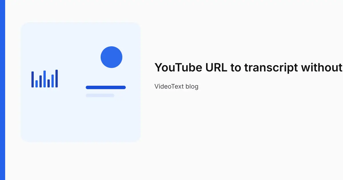 Illustration of a video file uploaded to produce a transcript without a separate editor